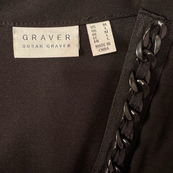 Susan Graver Pet Sleek Ponte Long Sleeve Cardigan Black Size Medium - Picture 8 of 9